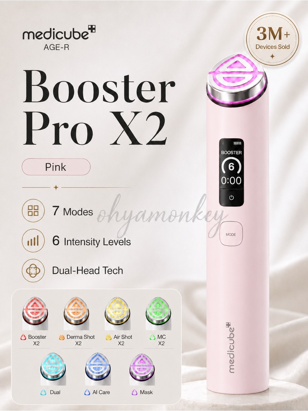 Medicube Age-R Booster Pro X2 Pink Facial Treatment Device
